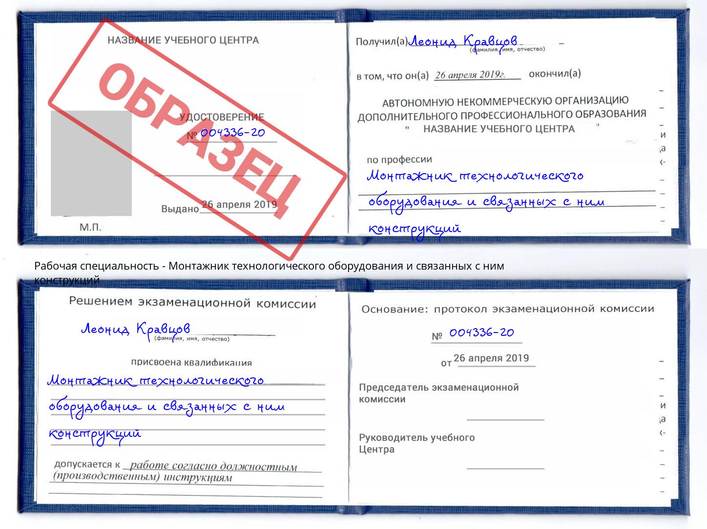 Монтажник технологического оборудования и связанных с ним конструкций Тулун